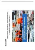 Test Bank - Introduction to International Disaster Management&comma; 4th Edition by Coppola&comma; All 11 Chapters Covered&comma; Verified Latest Edition