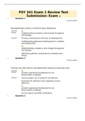 PSY 341 Exam 1 Review Test Submission: Exam 1 completed with all correct answers