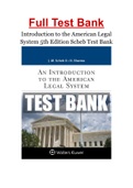 Introduction to the American Legal System 5th Edition Scheb Test Bank