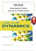 Group dynamics 7th Edition by Forsyth Test Bank&comma; All 17 Chapters Covered&comma; Verified Latest Edition
