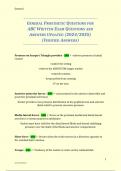 General Prosthetic Questions for ABC Written Exam &ndash; Questions and Verified Answers &lpar;Updated 2025&sol;2026&rpar; &ndash; Complete Orthotics & Prosthetics Study Guide