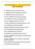 307 ADVANCED DC -TEST QUESTIONS AND ANSWERS