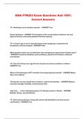 ISSA PTR253 Exam Questions And 100&percnt; Correct Answers