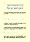 CPR BLS PROVIDER WRITTEN EXAM QUESTIONS AND ANSWERS UPDATED &lpar;2024&sol;2025&rpar; &lpar;VERIFIED ANSWERS&rpar;