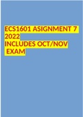 ECS1601 ASIGNMENT 7 2022 INCLUDES OCT/NOV EXAM