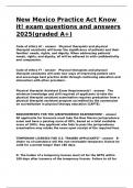 New Mexico Practice Act Know it&excl; exam questions and answers 2025&lpar;graded A&plus;&rpar;&period;