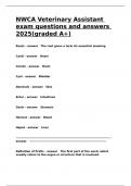 NWCA Veterinary Assistant exam questions and answers 2025&lpar;graded A&plus;&rpar;&period;