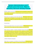 System Administration and IT Infrastructure Services&period; Week 4&colon; Directory Services Already Passed