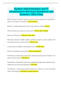 System Administration and IT Infrastructure Services Questions and Answers 100&percnt; Pass