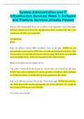 System Administration and IT Infrastructure Services Week 3&colon; Software and Platform Services Already Passed