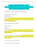System Administration and IT Infrastructure Services&period; Week Questions and Answers Already Solved