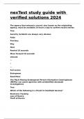 nexTest study guide with verified solutions 2024