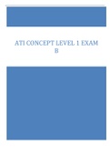 ATI CONCEPT LEVEL 1 EXAM  B