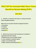 WGU C207 Study Bundle Package Deal With Questions and Answers &lpar;2022&sol;2023&rpar; &lpar;Verified Bundle&rpar; 