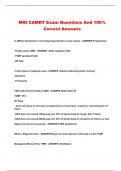 MRI CAMRT Exam Questions And 100&percnt; Correct Answers