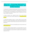 WGU C427 Technology Applications in Healthcare exams bundle &lpar; Questions and Answers Already Passed&rpar;