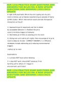 NUR 1234 PRACTICE EXAM QUESTIONS AND ANSWERS FOR NCLEX RN&colon; 6 NEW UPDATE QUESTIONS AND ANSWERS &lpar;2022&sol;2023&rpar; UPDATE 
