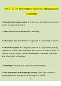 WGU C724 Information Systems Management Vocabulary 2022| 100% Verified Vocabulary