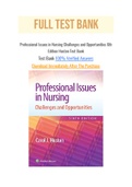 Professional Issues in Nursing Challenges and Opportunities 6th Edition Huston Test Bank&period;pdf