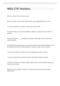 WGU C787 Nutrition EXAM 2022&sol;2023 GRADED A