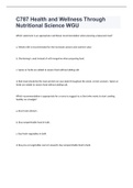C787 Health and Wellness Through Nutritional Science WGU 2022&sol;2023