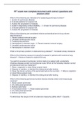 PFT exam new complete document with correct questions and answers 2022