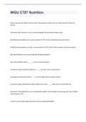 WGU C787 Nutrition exam review 2022&sol;2023 with well completed solutions