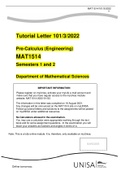 Tutorial Letter 101/3/2022 Pre-Calculus (Engineering) MAT1514 Semesters 1 and 2 Department of Mathematical Sciences