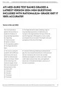 ATI MED-SURG TEST BANKS GRADED A LATREST VERSION 2023 NGN QUESTIONS INCLUDED WITH RATIONALE&sol;A&plus; GRADE