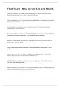 New Jersey Life and Health Final Exam&period; Questions And Verified Answers latest 2025&sol;2026