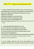 WGU C777 Web Development Applications Practice Test Questions and Answers &lpar;2022&sol;2023&rpar; &lpar;Verified Answers by Expert&rpar;