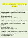 WGU C777 Web Development Applications Practice Test Questions and Answers &lpar;2022&sol;2023&rpar; &lpar;Verified Answers by Expert&rpar;