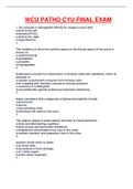 WCU PATHO CYU FINAL EXAM QUESTIONS AND ANSWERS 