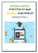RCE2601 PORTFOLIO 2022  SEMESTER 2  SOLUTION DUE ON 18 OCTOBER 2022