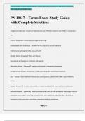 PN 106-7 &ndash; Terms Exam Study Guide with Complete Solutions