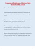 Dynamics of Healthcare - Chapter 3 With  Solutions 100&percnt; Solved