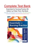 Essentials for Nursing Practice 9th Edition by Potter Perry Test Bank