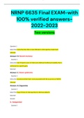 NRNP 6635 Final EXAM-with 100% verified answers-2022-2023