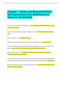 Chapter 1- Roles and Responsibilities&period; Nursing introductory Questions&comma;and answers&period; Examinable&period;