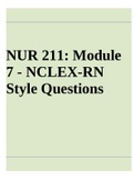 NUR 211: Module 7 - NCLEX-RN Style Questions