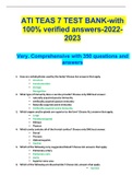 ATI TEAS 7 TEST BANK-with 100% verified answers-2022-2023