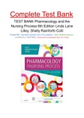 TEST BANK Pharmacology and the Nursing Process 8th Edition Linda Lane Lilley&comma; Shelly Rainforth Colli