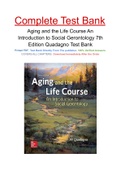 Aging and the Life Course An Introduction to Social Gerontology 7th Edition Quadagno Test Bank