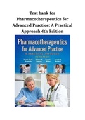 Test bank for Pharmacotherapeutics for Advanced Practice&colon; A Practical Approach 4th Edition