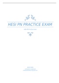 HESI Practice Exam  