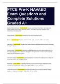 FTCE Pre-K NAVAED Exam Questions and Complete Solutions Graded A&plus;&period;