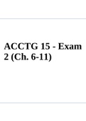 ACCT 517 - Exam 2 (Ch. 6-11)