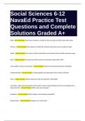 Social Sciences 6-12 NavaEd Practice Test Questions and Complete Solutions Graded A&plus;