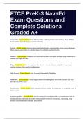 FTCE PreK-3 NavaEd Exam Questions and Complete Solutions Graded A&plus;