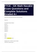 FTCE - GK Math NavaEd Exam Questions and Complete Solutions Graded A&plus;